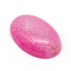 Oval gefärbte natürliche Knistern Achat Cabochon G-R349-20x30-02