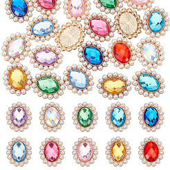 20 Stück Acryl-Cabochon in 10 Farben DIY-GA0004-58