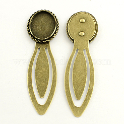 18x25 mm Träger Lesezeichen Fassungen für Cabochon PALLOY-S033-24AB-NR