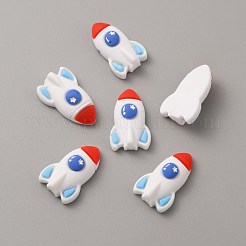 Cabochons aus undurchsichtigem Harz mit Weltraummotiven CRES-WH0001-51