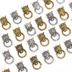 60 Stück 2 Farben Leopardenkopf Legierung Cabochons MRMJ-HY0002-42