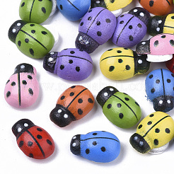 Cabochons aus Ahornholz sprühlackiert WOOD-E018-11A-M
