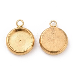 Ionenplattierung (IP) 304 Edelstahl Anhänger Cabochon-Einstellungen STAS-K202-03C-G