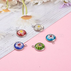 Manuell Millefiori Glas Anhänger PALLOY-JF00625