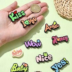 10 Stück 10 Stile undurchsichtige Harz-Decoden-Cabochons FIND-YW0005-82