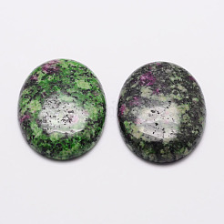 Oval natürliche Rubin in Zoisit cabochons G-K020-20x15mm-09