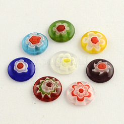 Handgefertigte Millefiori Glas Cabochons X-LK-R005-19