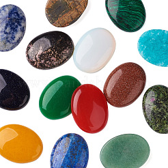 14 Stück gemischte Edelstein-Cabochons in 14 Stilen G-FW0001-06