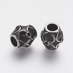 Ionenplattierung (IP) 304 Edelstahl Europäische Perlen Strass-Einstellungen STAS-J022-125AS