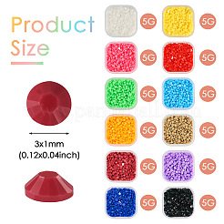 60 g 12 Farben Harz-Strass-Nagelkunst-Dekorationszubehör KY-TA0001-28