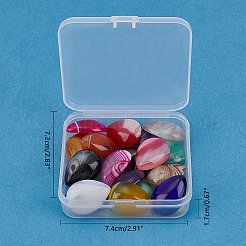 Natürlicher gebänderter Achat / gestreifte Achat-Cabochons G-FH0001-06