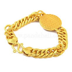 Messing Cuban Link Chain Armbänder Zubehörse KK-G502-12G