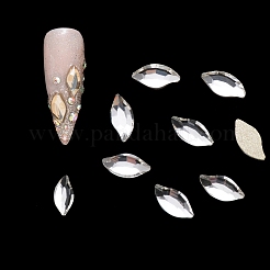 Flach zurück Glas Strass Cabochons MRMJ-Q072-32A