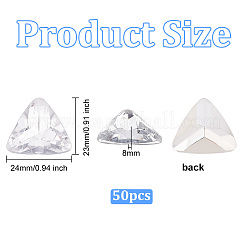 100 Stück Acryl-Strass-Cabochons mit spitzer Rückseite TACR-OC0001-11