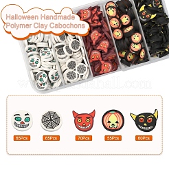 5 Stil Halloween handgemachte Fimo Cabochons CLAY-YW0001-58