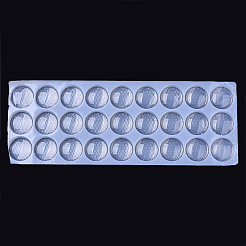 Transparente Glas Cabochons GGLA-R026-35mm-B