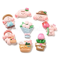 Cartoon-Deko-Cabochons aus undurchsichtigem Harz RESI-R448-06