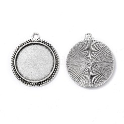 Nickelfrei tibetischen Stil Legierung Quadrat Anhänger cabochon Fassungen X-TIBEP-M022-34AS