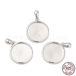 Anlaufschutz rhodiniert 925 Sterling Silber Anhänger Cabochon Fassungen STER-I017-017P