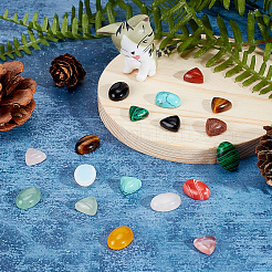 18 Stück 18 Stile natürliche und synthetische gemischte Edelstein-Cabochons G-FH0001-45