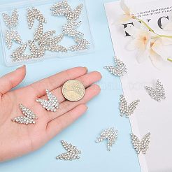 20 Stück 2 Stile Legierung Strass Cabochons FIND-CA0006-51