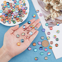 Klebstein Glascabochons für DIY-Projekte GGLA-S047-04A-A12mm