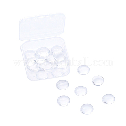 Transparente Glas Cabochons GGLA-TA0001-01-15mm