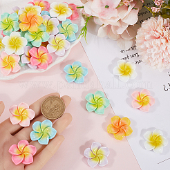 70 Stück 7 Farben undurchsichtige Harz-Decoden-Cabochons RESI-SC0005-83B