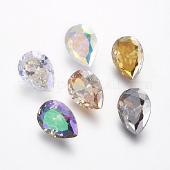 Galvanisierte Cabochons mit spitzem Rücken aus Zirkonia ZIRC-I024-08