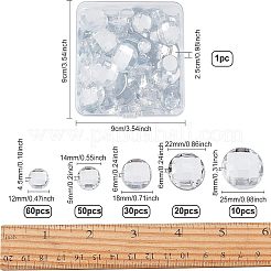 170 Stück Acryl-Strass-Cabochons in 5 Größen GACR-CA0001-01