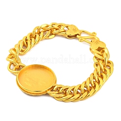 Messing Cuban Link Chain Armbänder Zubehörse KK-G502-12G