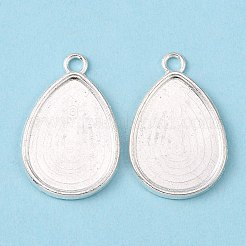 Tropfen Legierung Anhänger Cabochon Einstellungen PALLOY-N0088-01S-NF