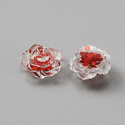 Cabochons aus transparentem Kamelienharz MRMJ-WH0075-57B