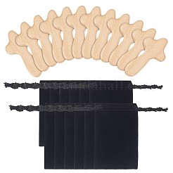 12 Stück natürliche Holzcabochons WOOD-NB0002-35