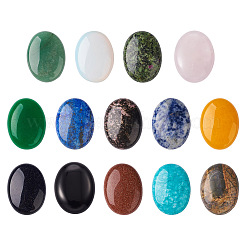 14 Stück gemischte Edelstein-Cabochons in 14 Stilen G-FW0001-06