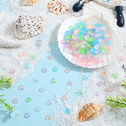 360 Stück 6 Farben Regenbogen schillernde Beschichtung transparente Harz Decoden Cabochons RESI-SC0005-64