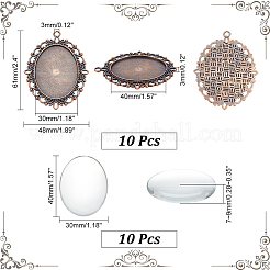 DIY-Set zur Herstellung von ovalen Anhängern DIY-PH0020-80