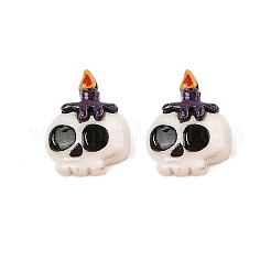 Undurchsichtige Harz-Cabochons zum Thema Halloween CRES-M037-07G