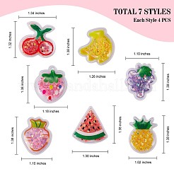 28 Stück transparente PVC-Kunststoff-Cabochons JX139A