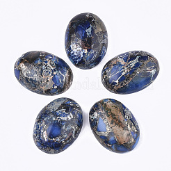 Regalit mit synthetischer Goldlinie / kaiserlicher Jaspis / Seesediment-Jaspis-Cabochons G-S329-079A