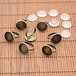 Vintage Messing Ringkomponenten und freie Glas Cabochons DIY-X0199-AB-NF