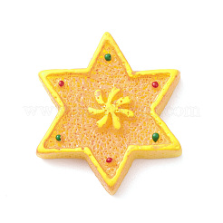 Weihnachts-Deko-Cabochons aus undurchsichtigem Harz und Kunststoff-Keksimitat RESI-K019-54A