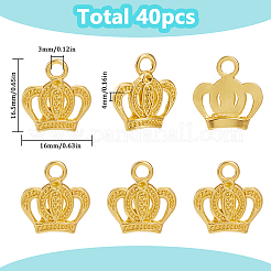 40 Stück Rack-Plating-Legierung Anhänger Strass-Einstellungen FIND-SC0013-27