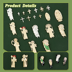 42 stücke 21 stil legierung cabochons MRMJ-GA0001-18