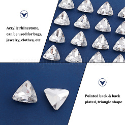 100 Stück Acryl-Strass-Cabochons mit spitzer Rückseite TACR-OC0001-11