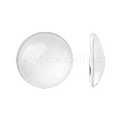 Transparente Glas Cabochons GGLA-R026-20mm
