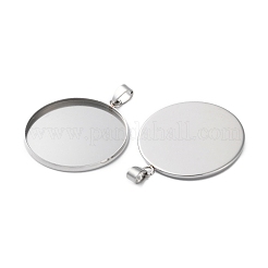 Cabochon-Fassungen für Anhänger aus Edelstahl 304 STAS-L282-010P-10