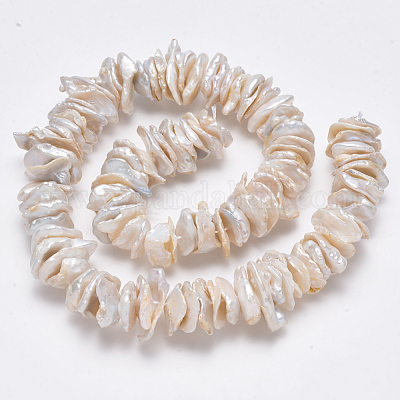 Wholesale Natural Baroque Pearl Keshi Pearl Beads Strands Pandahall