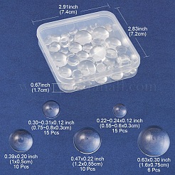 56pcs 5 Arten transparente Glascabochons GGLA-FS0001-03