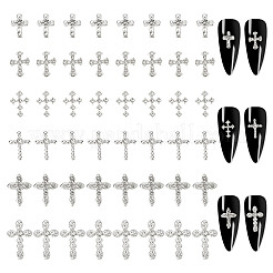 48 Stück 6 Stile Legierung Strass Cabochons MRMJ-GO0001-02